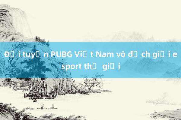 Đội tuyển PUBG Việt Nam vô địch giải esport thế giới