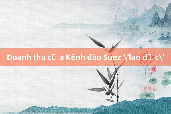 Doanh thu của Kênh đào Suez 'lao dốc'