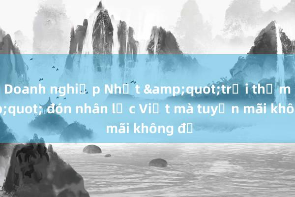 Doanh nghiệp Nhật &quot;trải thảm&quot; đón nhân lực Việt mà tuyển mãi không đủ